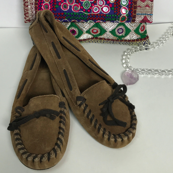 Miu Miu Shoes - Miu Miu Suede Moccasins w. Stitching